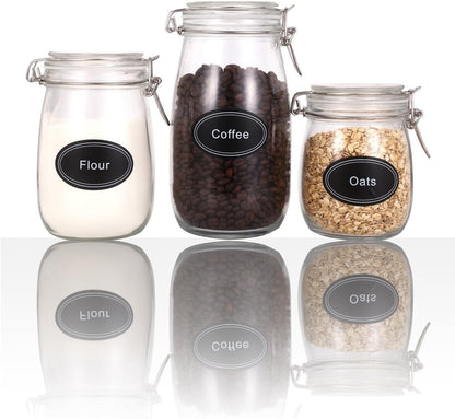 771 Printed Spice Jar Labels with Extra Write-on Labels, Chalk Pen | Chalkboard Spice Labels Kit Including 340 Pre-Printed, 56 Blank, 15 Pantry Stickers and 360 Transparent Spice Labels Set