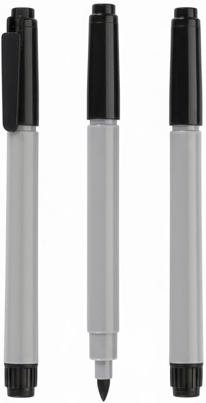 Permanent Freezer Marker Set of 3 – Waterproof Fast-Drying Black Fine Bullet Tip Ink Pens for Food Labeling, Fridge & Freezer Storage, Lab & Kitchen Use, & General Organization