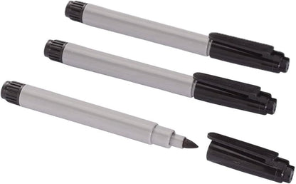 Permanent Freezer Marker Set of 3 – Waterproof Fast-Drying Black Fine Bullet Tip Ink Pens for Food Labeling, Fridge & Freezer Storage, Lab & Kitchen Use, & General Organization