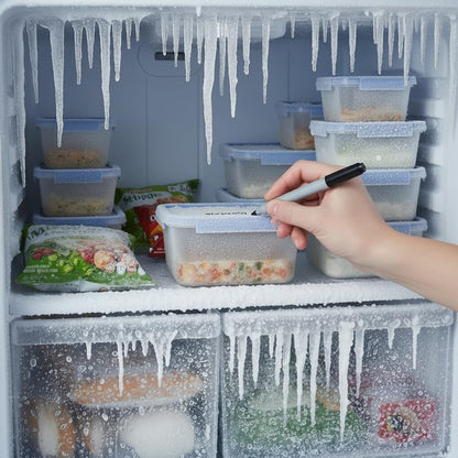 Permanent Freezer Marker Set of 3 – Waterproof Fast-Drying Black Fine Bullet Tip Ink Pens for Food Labeling, Fridge & Freezer Storage, Lab & Kitchen Use, & General Organization