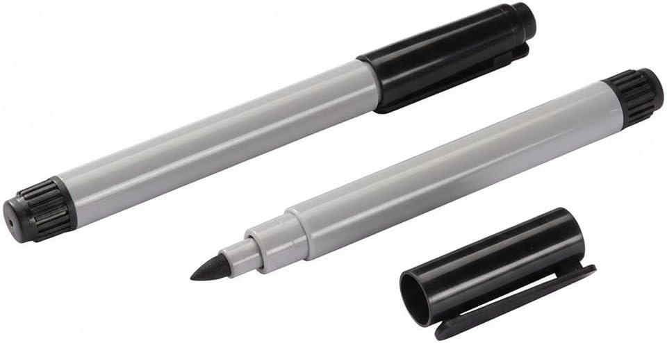 Permanent Freezer Marker Set of 3 – Waterproof Fast-Drying Black Fine Bullet Tip Ink Pens for Food Labeling, Fridge & Freezer Storage, Lab & Kitchen Use, & General Organization