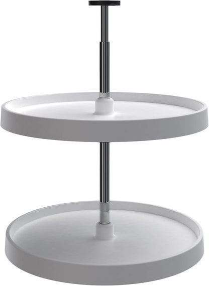28" Full-Circle Dual Tier Lazy Susan for Corner Base Cabinets