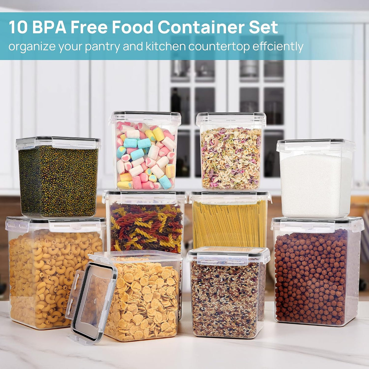 10 PCS Flour and Sugar Storage Container Sets for Advanced Baker