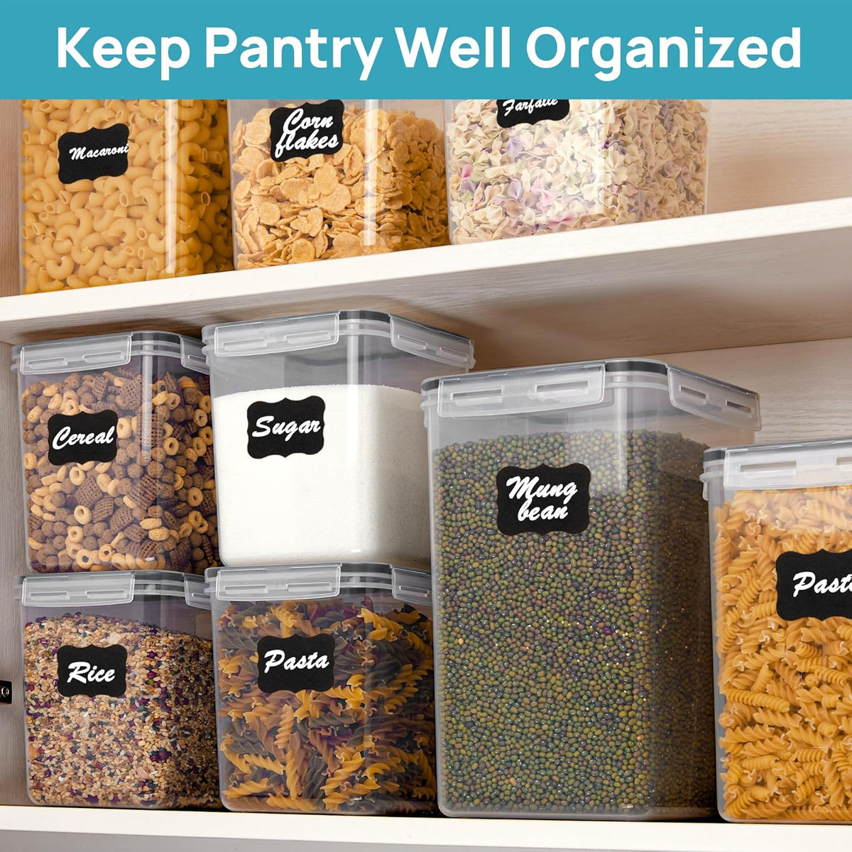 10 PCS Flour and Sugar Storage Container Sets for Advanced Baker
