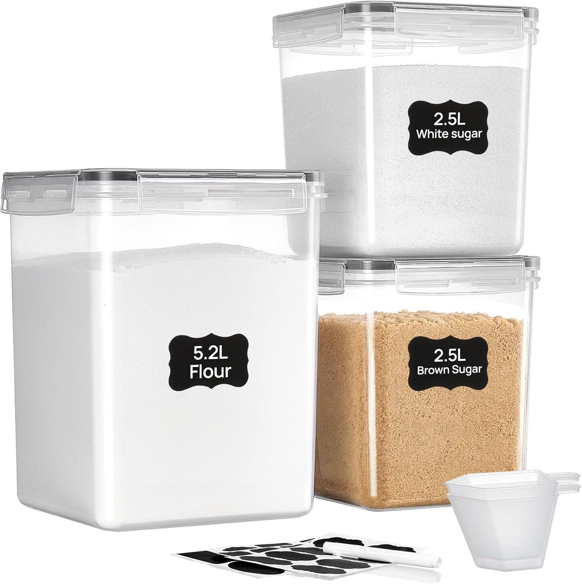 10 PCS Flour and Sugar Storage Container Sets for Advanced Baker