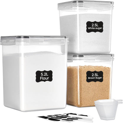 10 PCS Flour and Sugar Storage Container Sets for Advanced Baker