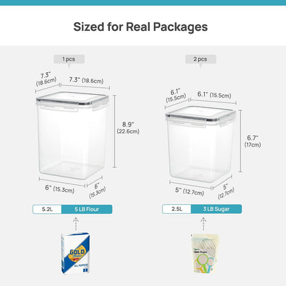 10 PCS Flour and Sugar Storage Container Sets for Advanced Baker