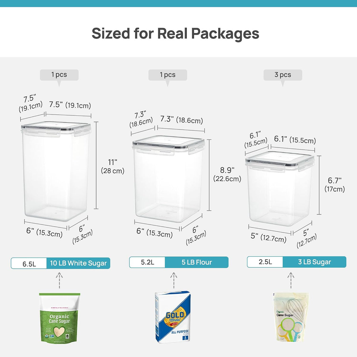 10 PCS Flour and Sugar Storage Container Sets for Advanced Baker