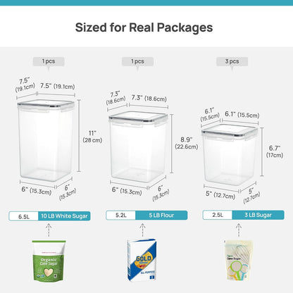 10 PCS Flour and Sugar Storage Container Sets for Advanced Baker