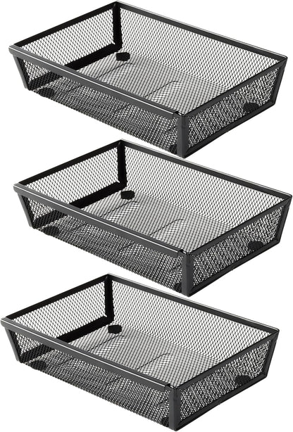 Large Clear Plastic Drawer Organizer Tray Cutlery Utensil Makeups Drawer Organizers 12" X 6"