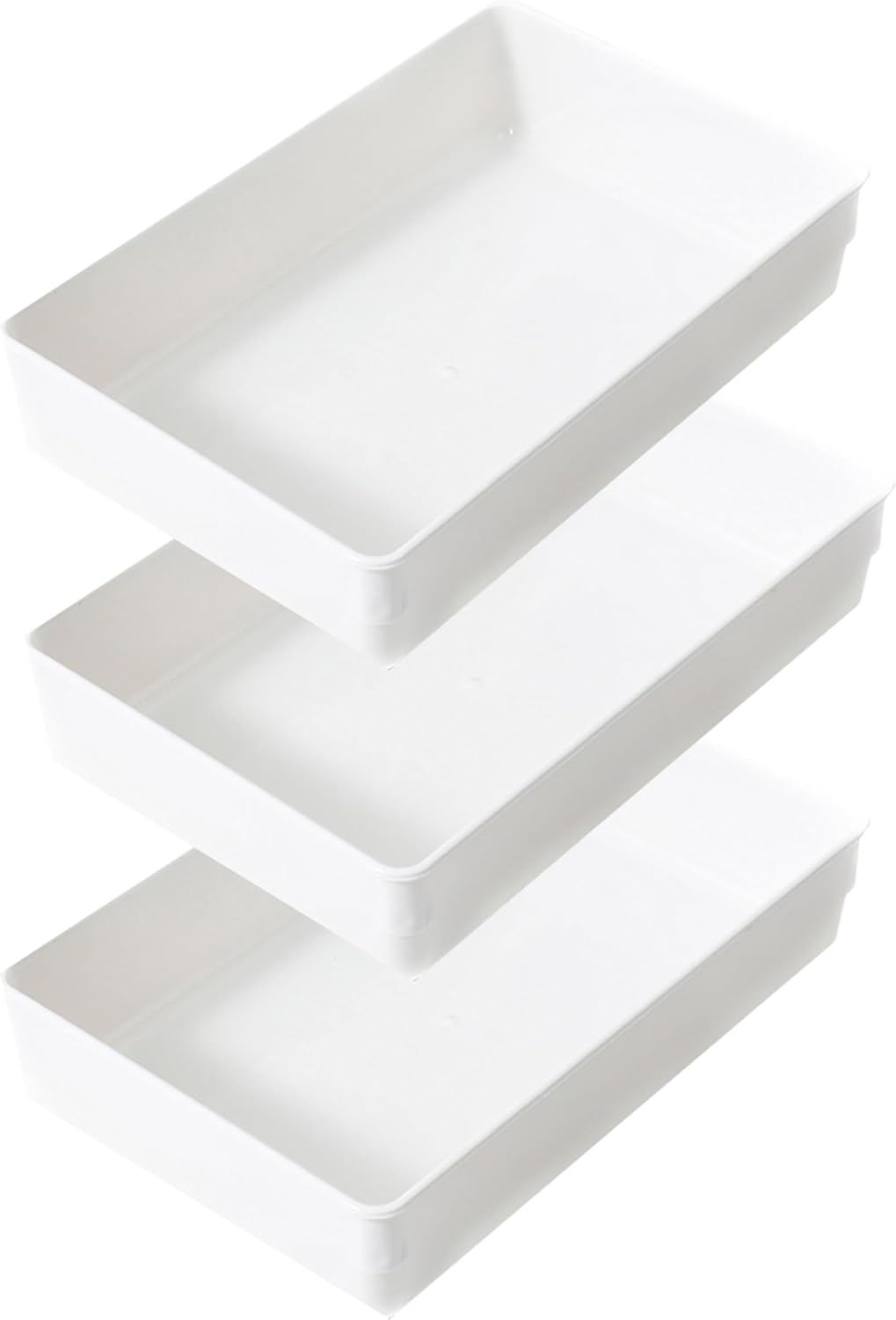 Large Clear Plastic Drawer Organizer Tray Cutlery Utensil Makeups Drawer Organizers 12" X 6"
