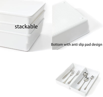 Large Clear Plastic Drawer Organizer Tray Cutlery Utensil Makeups Drawer Organizers 12" X 6"