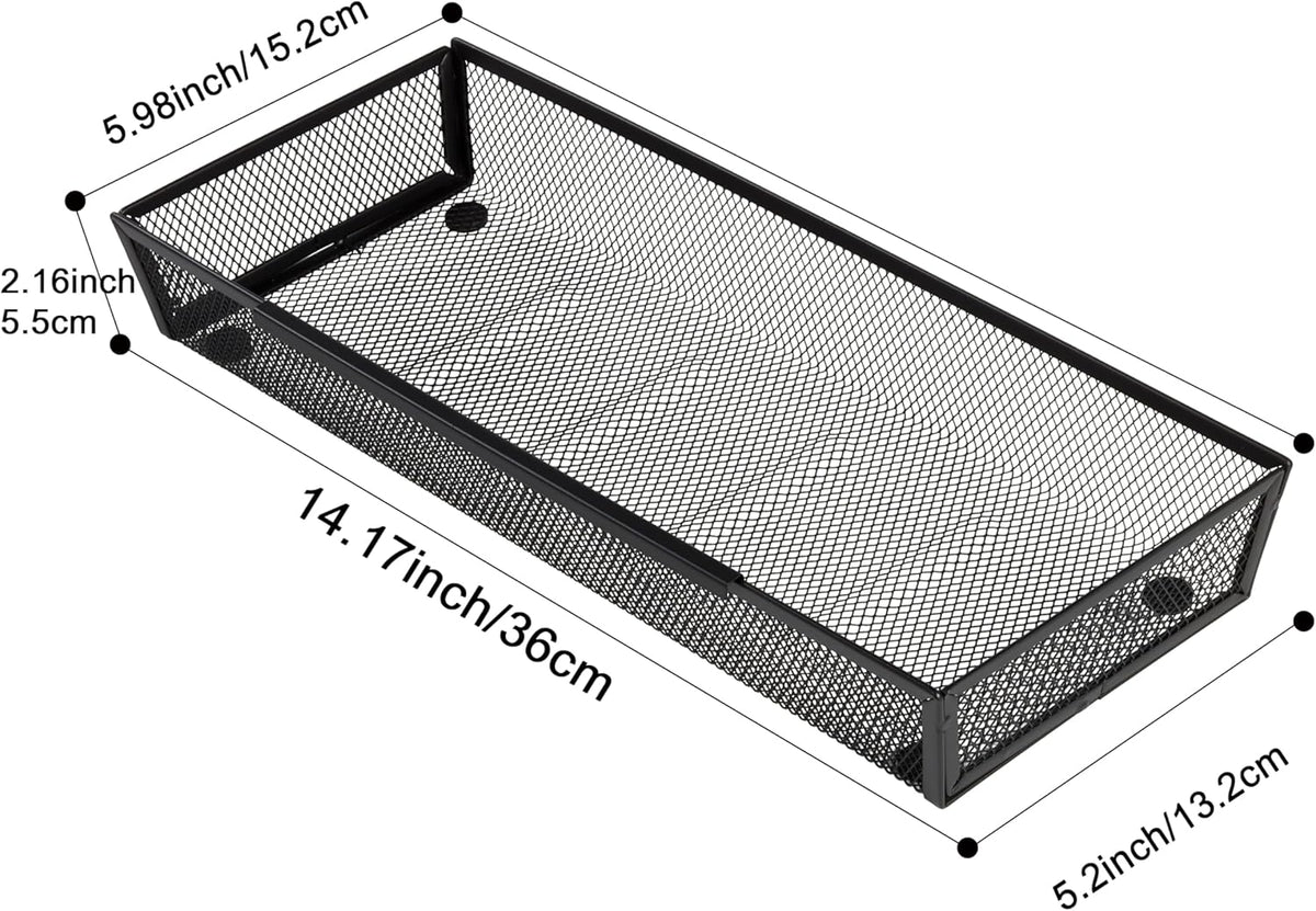 Large Clear Plastic Drawer Organizer Tray Cutlery Utensil Makeups Drawer Organizers 12" X 6"