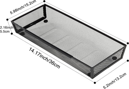 Large Clear Plastic Drawer Organizer Tray Cutlery Utensil Makeups Drawer Organizers 12" X 6"