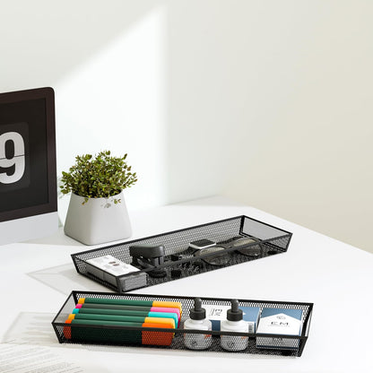 Large Clear Plastic Drawer Organizer Tray Cutlery Utensil Makeups Drawer Organizers 12" X 6"
