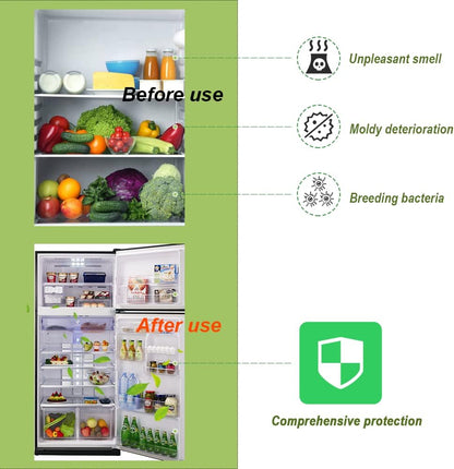 2Packs Bamboo Charcoal Refrigerator Deodorizer, Odor Eliminator