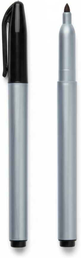 Permanent Freezer Marker Set of 2 – Waterproof Fast-Drying Black Ink Pens with Chisel Tip for Food Labeling, Fridge & Freezer Storage, Kitchen & Lab Use & General Organization.