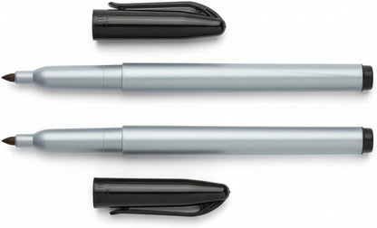 Permanent Freezer Marker Set of 2 – Waterproof Fast-Drying Black Ink Pens with Chisel Tip for Food Labeling, Fridge & Freezer Storage, Kitchen & Lab Use & General Organization.