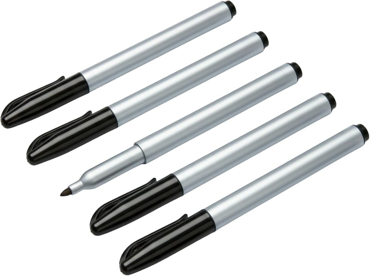 Permanent Freezer Marker Set of 2 – Waterproof Fast-Drying Black Ink Pens with Chisel Tip for Food Labeling, Fridge & Freezer Storage, Kitchen & Lab Use & General Organization.