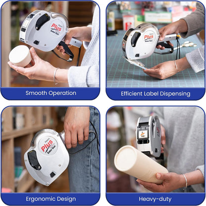 Plus 1-Line Date Marking Gun with Labels Kit - Compares to Monarch 1131-01 Band Includes 1-Line 8-Character Band Date Labeler Gun, 9,000 Blank White Labels, a Label Scraper, and an Extra Inker