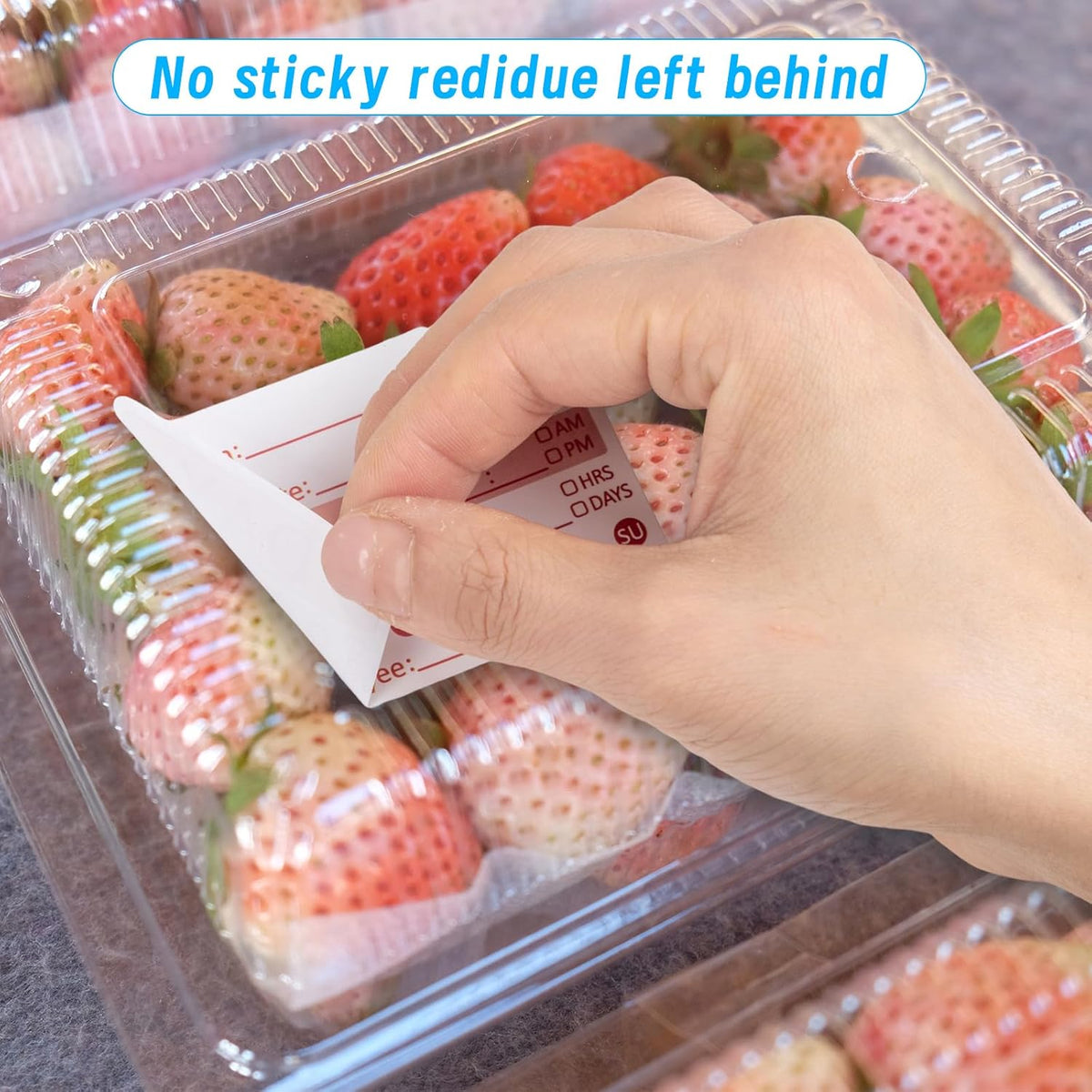 2 Rolls Freezer Labels, 600 Removable Food Date Stickers, 2 x 3 Inch | Blue & Red Rolls, Easy To Write, Strong Adhesive, Removes Cleanly, For Containers, Bags, Boxes, Home Or Restaurant Use