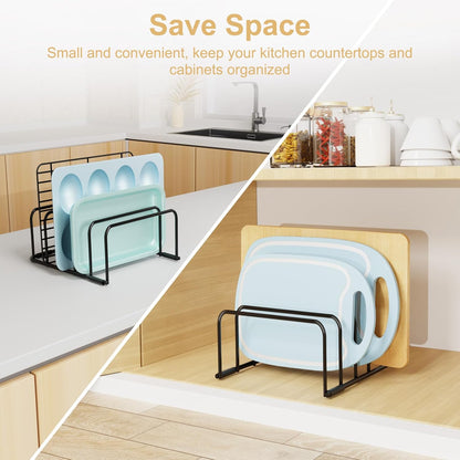 Fikoksol Cutting Board Organizer Storage, Baking Sheet Rack under Cabinet