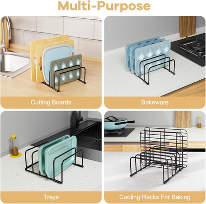 Fikoksol Cutting Board Organizer Storage, Baking Sheet Rack under Cabinet
