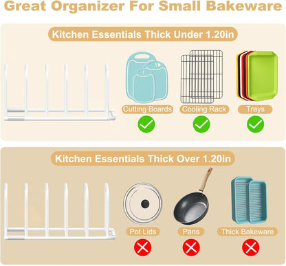 Fikoksol Cutting Board Organizer Storage, Baking Sheet Rack under Cabinet