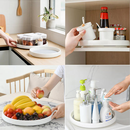 Lazy Susan Turntable Organizer 2 Pack - 10" Rotating Spice Rack Trays