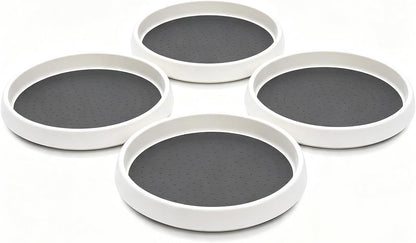 Lazy Susan Turntable Organizer 2 Pack - 10" Rotating Spice Rack Trays