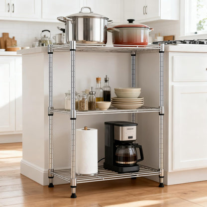 M MZG 1750 LBS Storage Shelves 5-Tier Utility Shelving Unit Steel Organizer Wire Rack for Home,Kitchen,Office,Garage, Capacity 17.7" D x 47.2" W x 72.3" H - Colors A