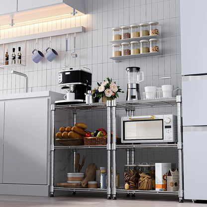 M MZG 1750 LBS Storage Shelves 5-Tier Utility Shelving Unit Steel Organizer Wire Rack for Home,Kitchen,Office,Garage, Capacity 17.7" D x 47.2" W x 72.3" H - Colors A