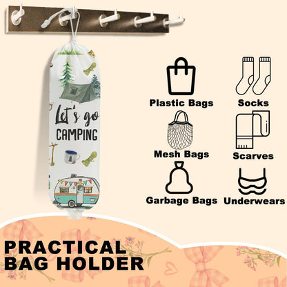 Sunflower Plastic Bag Holder for Kitchen Essentials, Wall Mount Grocery Bag Holder for Plastic Bags, Summer Sunflower Reusable Grocery Bags Storage Dispenser for Home Kitchen Pantry Farmhouse
