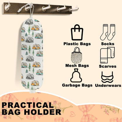 Sunflower Plastic Bag Holder for Kitchen Essentials, Wall Mount Grocery Bag Holder for Plastic Bags, Summer Sunflower Reusable Grocery Bags Storage Dispenser for Home Kitchen Pantry Farmhouse