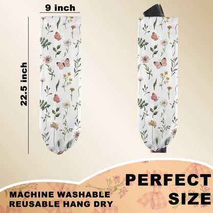 Sunflower Plastic Bag Holder for Kitchen Essentials, Wall Mount Grocery Bag Holder for Plastic Bags, Summer Sunflower Reusable Grocery Bags Storage Dispenser for Home Kitchen Pantry Farmhouse