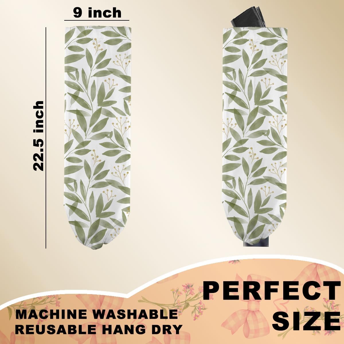 Sunflower Plastic Bag Holder for Kitchen Essentials, Wall Mount Grocery Bag Holder for Plastic Bags, Summer Sunflower Reusable Grocery Bags Storage Dispenser for Home Kitchen Pantry Farmhouse