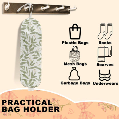 Sunflower Plastic Bag Holder for Kitchen Essentials, Wall Mount Grocery Bag Holder for Plastic Bags, Summer Sunflower Reusable Grocery Bags Storage Dispenser for Home Kitchen Pantry Farmhouse