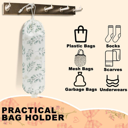 Sunflower Plastic Bag Holder for Kitchen Essentials, Wall Mount Grocery Bag Holder for Plastic Bags, Summer Sunflower Reusable Grocery Bags Storage Dispenser for Home Kitchen Pantry Farmhouse