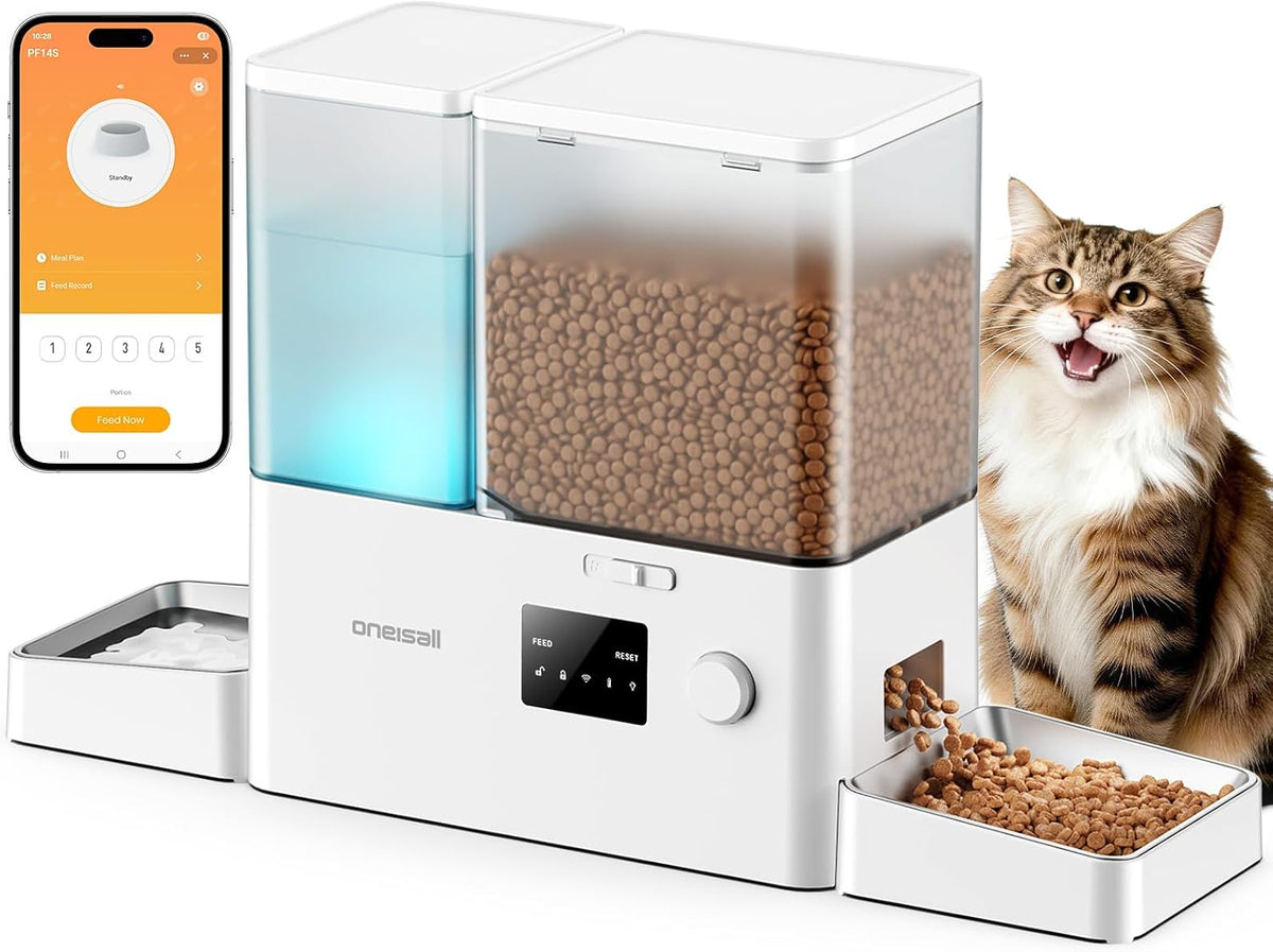 Automatic Cat Feeder and Water Dispenser, 36Cups/8.5L