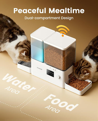 Automatic Cat Feeder and Water Dispenser, 36Cups/8.5L