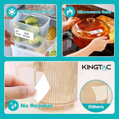 500pcs Food Freezer Labels, 1 x 3 Inch Removable for Food Containers, Mason Jar, No Residue Food Storage Labels Perfect for Kitchen Cannot be Torn