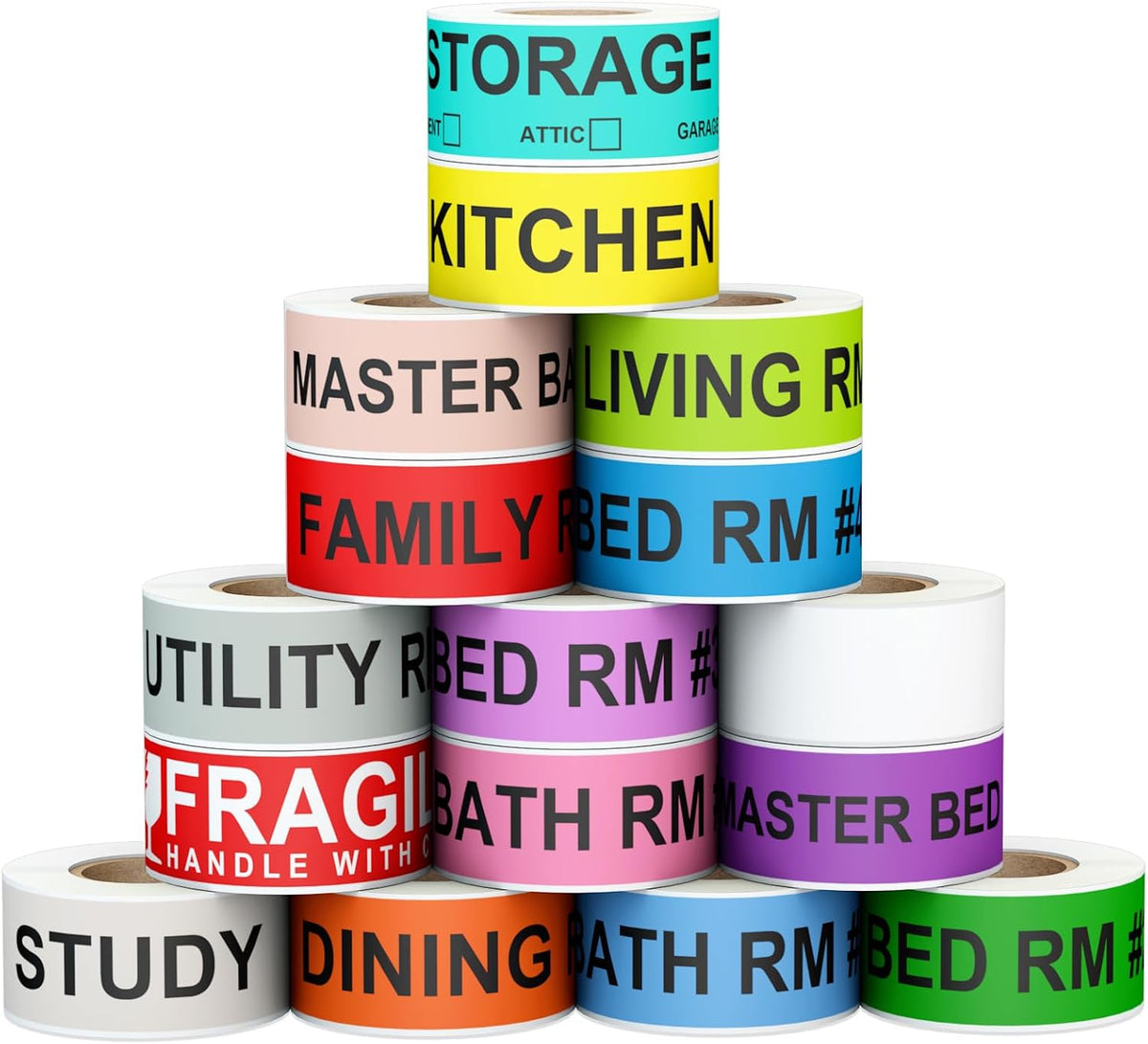 500pcs Food Freezer Labels, 1 x 3 Inch Removable for Food Containers, Mason Jar, No Residue Food Storage Labels Perfect for Kitchen Cannot be Torn