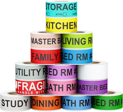 500pcs Food Freezer Labels, 1 x 3 Inch Removable for Food Containers, Mason Jar, No Residue Food Storage Labels Perfect for Kitchen Cannot be Torn