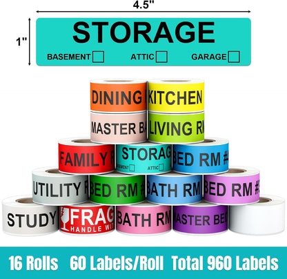 500pcs Food Freezer Labels, 1 x 3 Inch Removable for Food Containers, Mason Jar, No Residue Food Storage Labels Perfect for Kitchen Cannot be Torn