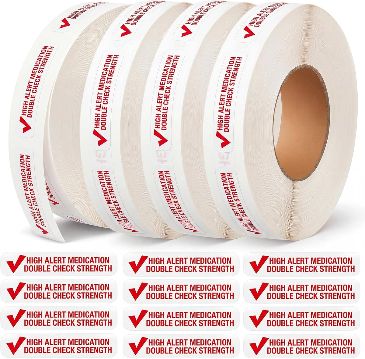 4 Rolls Medication Date Stickers, 2000 Count Opened & Expiration Date Stickers for Prescription Bottles, Pharmacy, Self Adhesive Safety Reminder Sticker for Medication Management, Hospital
