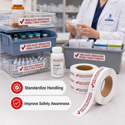 4 Rolls Medication Date Stickers, 2000 Count Opened & Expiration Date Stickers for Prescription Bottles, Pharmacy, Self Adhesive Safety Reminder Sticker for Medication Management, Hospital