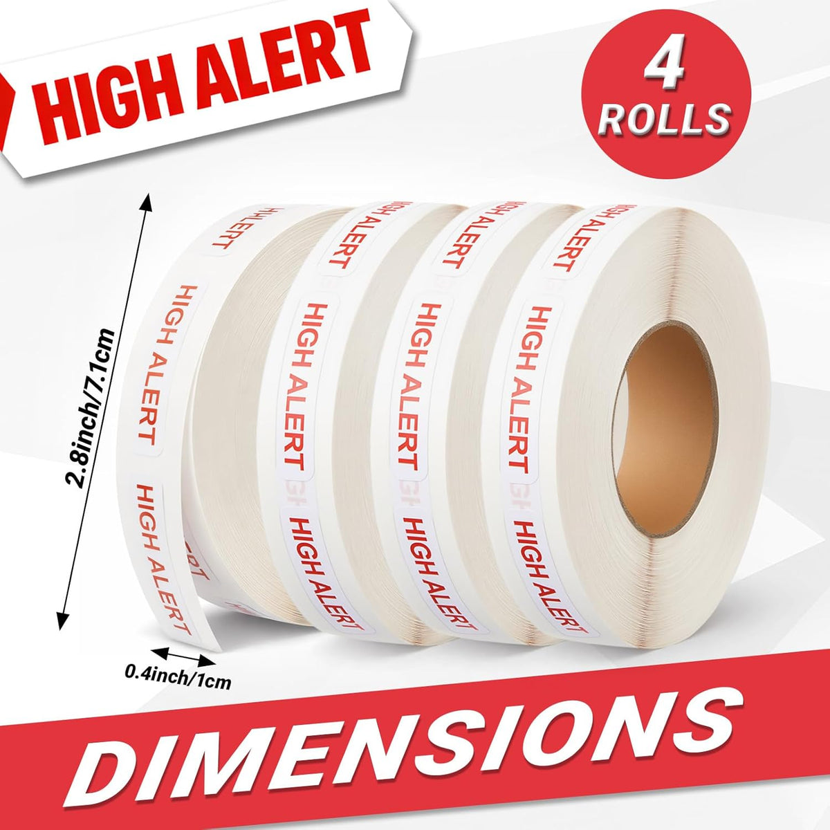 4 Rolls Medication Date Stickers, 2000 Count Opened & Expiration Date Stickers for Prescription Bottles, Pharmacy, Self Adhesive Safety Reminder Sticker for Medication Management, Hospital