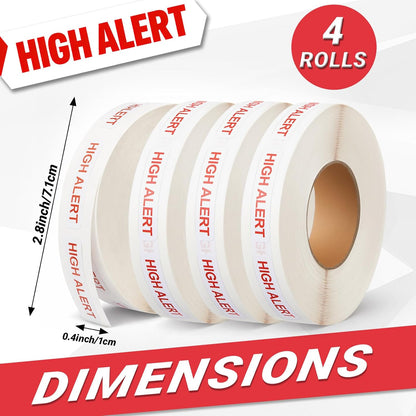 4 Rolls Medication Date Stickers, 2000 Count Opened & Expiration Date Stickers for Prescription Bottles, Pharmacy, Self Adhesive Safety Reminder Sticker for Medication Management, Hospital