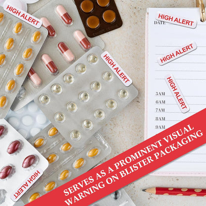 4 Rolls Medication Date Stickers, 2000 Count Opened & Expiration Date Stickers for Prescription Bottles, Pharmacy, Self Adhesive Safety Reminder Sticker for Medication Management, Hospital