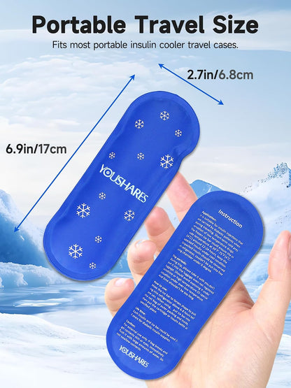 Insulin Cooler Travel Case TSA Approved Medication Diabetic Supplies Cooler For Travel Refrigerated Medicine Organizer Bag With 2 Ice Pack
